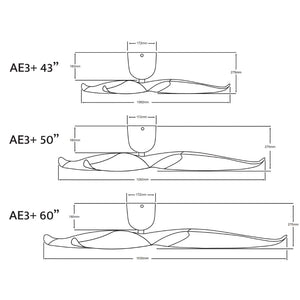 Without Light AE3+ Ceiling Fan White - No Light
