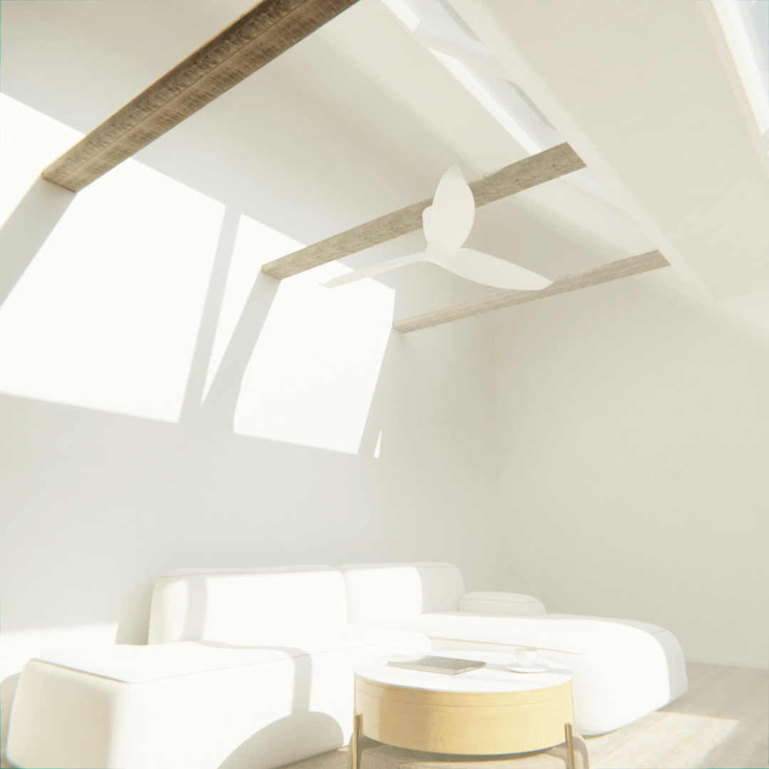 Without Light AE3+ Ceiling Fan White