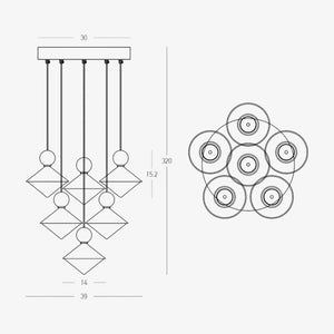 Interior Pendant Aegea 6 Light Cluster Pendant