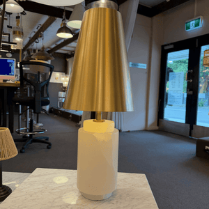 Table Lamps Alabaster & Gold Lamp Base & Shade Complete – CLEARANCE (Ex-display)
