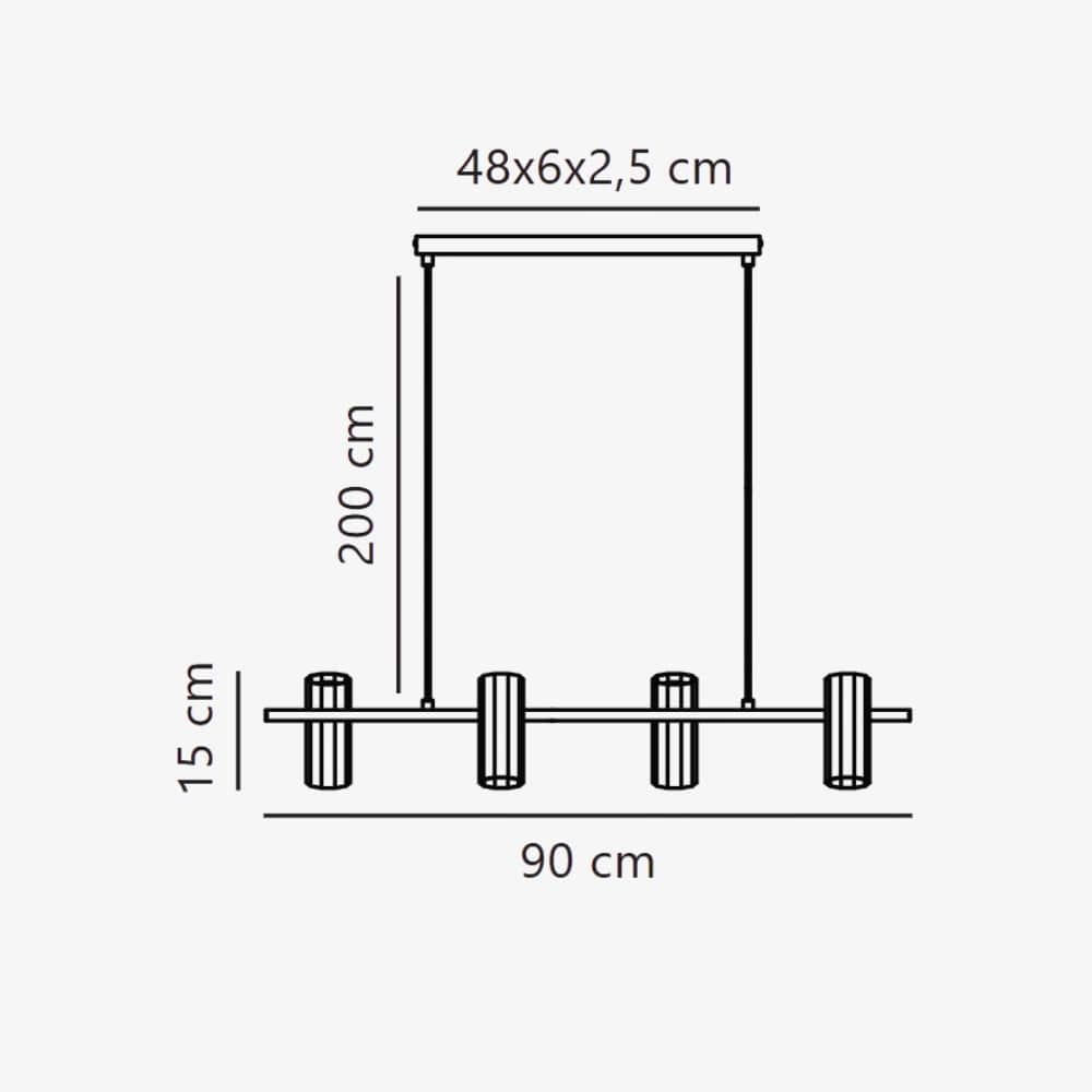 Linear Pendant Alanis 4 Linear Pendant