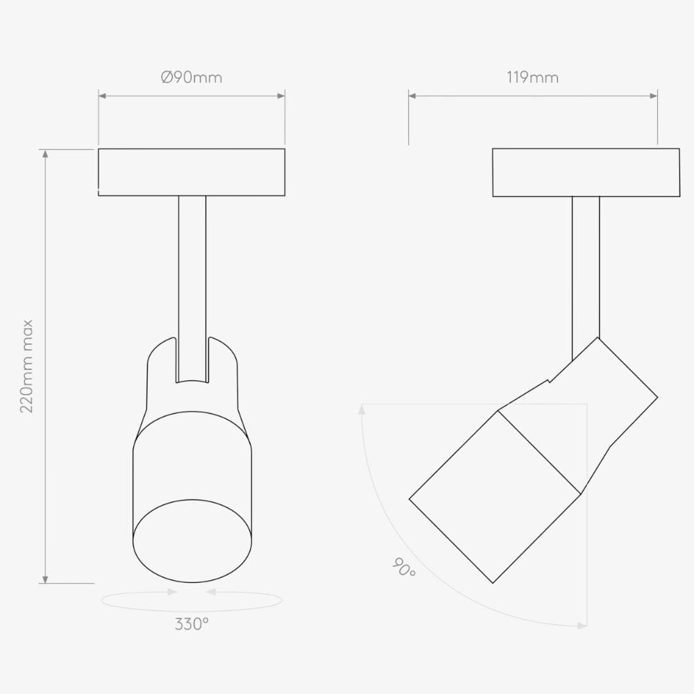 Interior Bar & Spot Apollo Single Spotlight