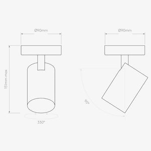 Interior Bar & Spot Aqua Single Spotlight