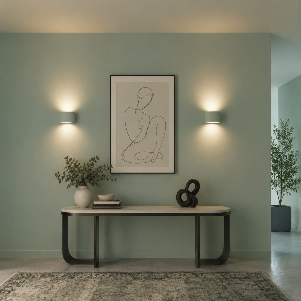 Interior Wall Light / Sconce Arc Small Plaster Wall Light
