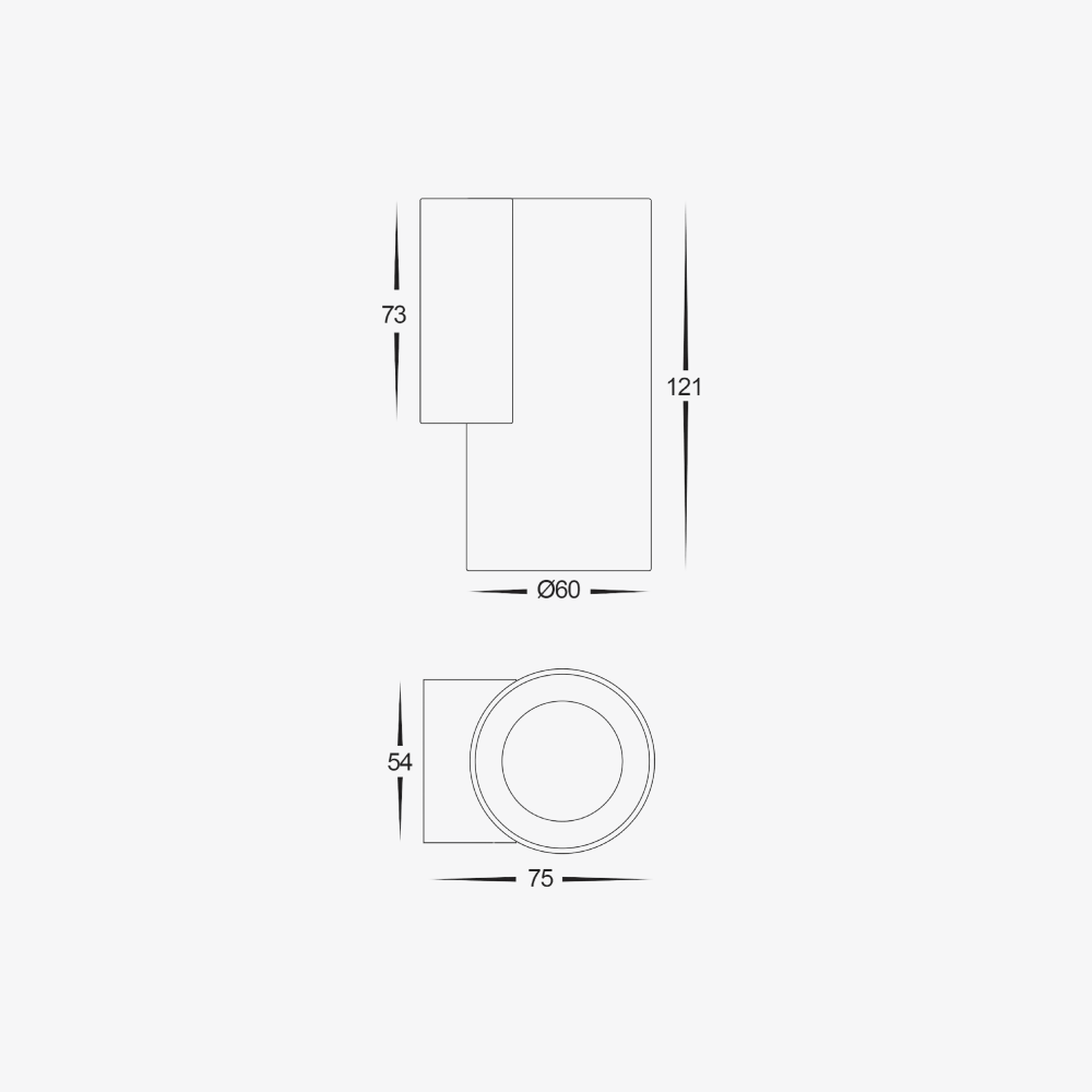 Exterior Wall Light Aries Fixed Down Wall Light - 5 Colour