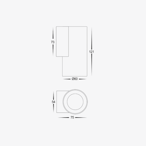 Exterior Wall Light Aries Fixed Down Wall Light - 5 Colour