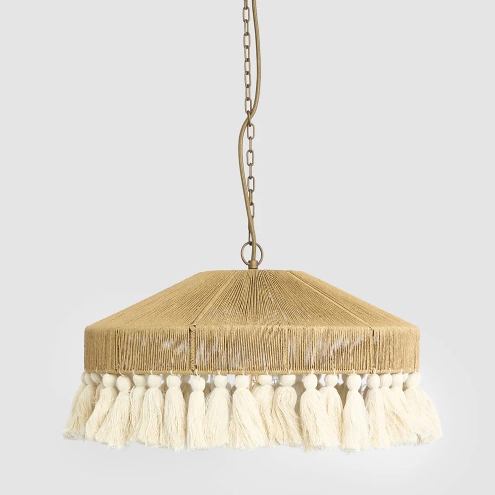 Interior Pendant Arignon Raffia Peper and Cotton Ceiling Pendant