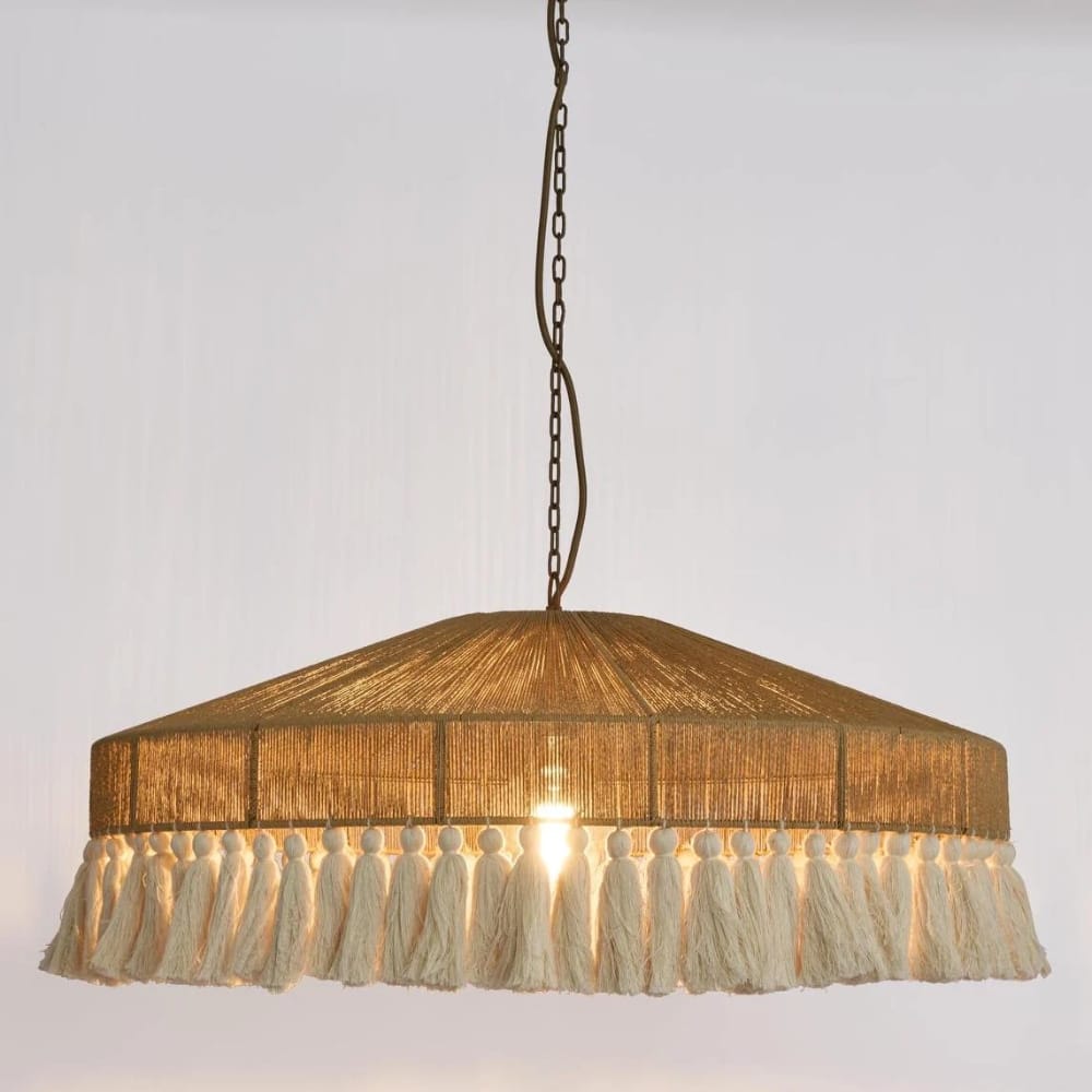 Interior Pendant Arignon Raffia Peper and Cotton Ceiling Pendant