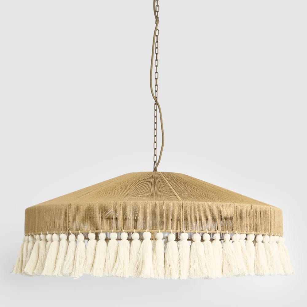 Interior Pendant Arignon Raffia Peper and Cotton Ceiling Pendant