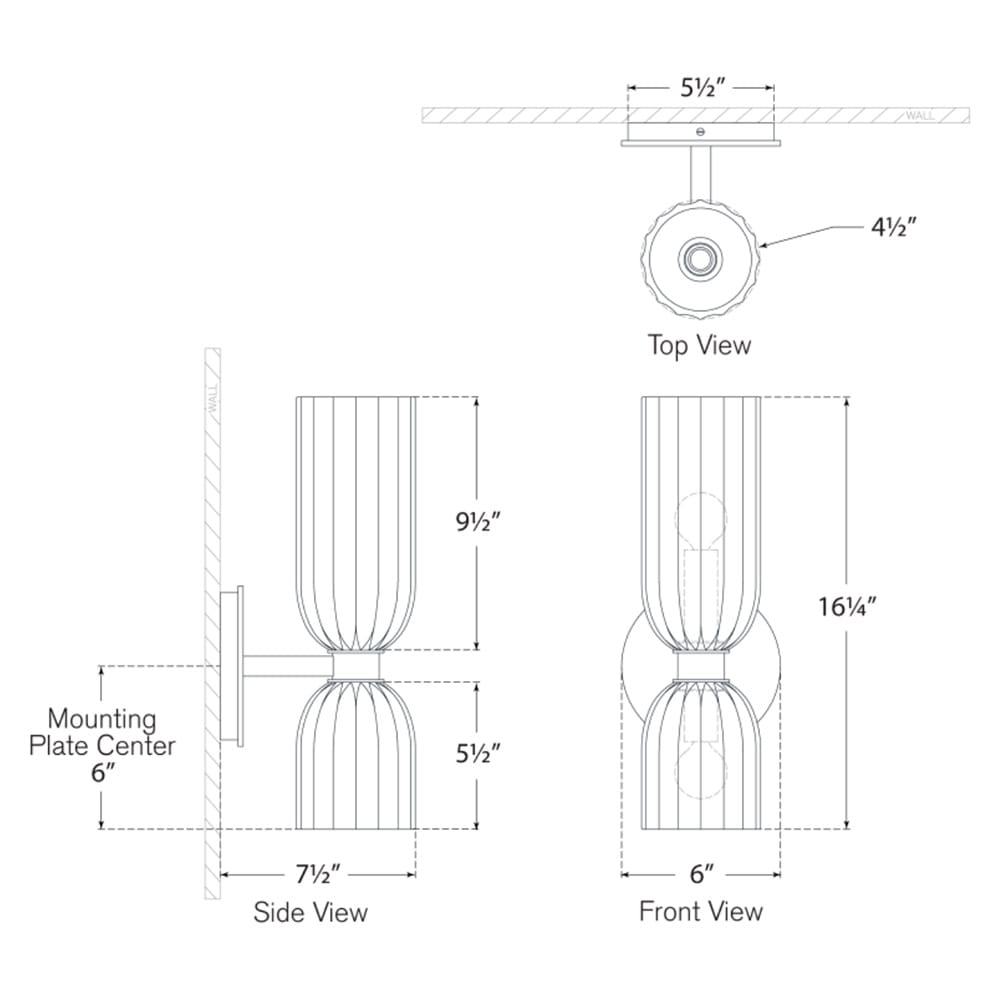Asalea 16" Double Bath Sconce