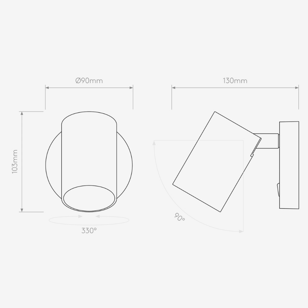 Bedside Wall Lights Ascoli Single Switched Wall Light