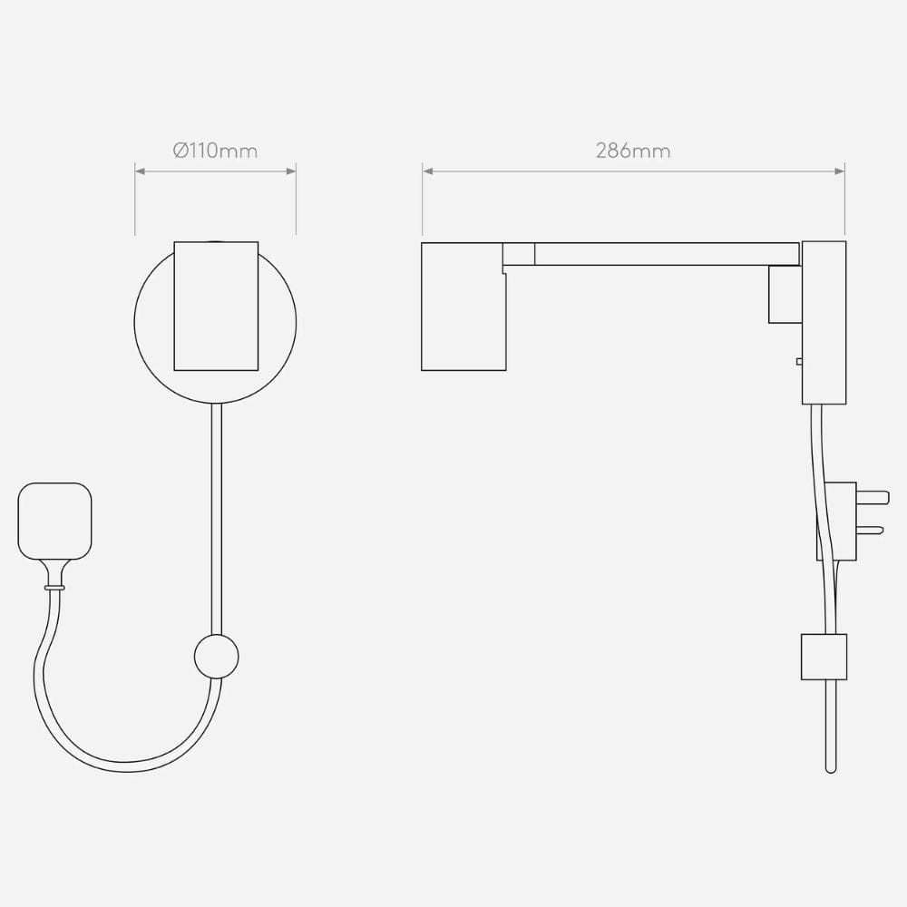 Bedside Wall Lights Ascoli Swing Plug In Wall Light