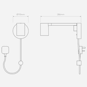 Bedside Wall Lights Ascoli Swing Plug In Wall Light
