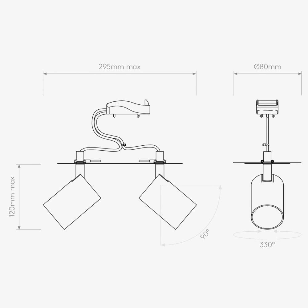 Recessed Ascoli Twin Recessed Spotlight