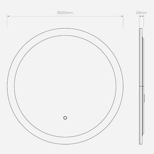 Interior Wall Light / Sconce Ascot 650 Round Mirror Light