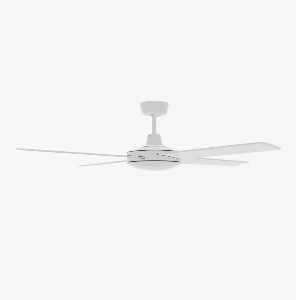Without Light Ascot Ceiling Fan White
