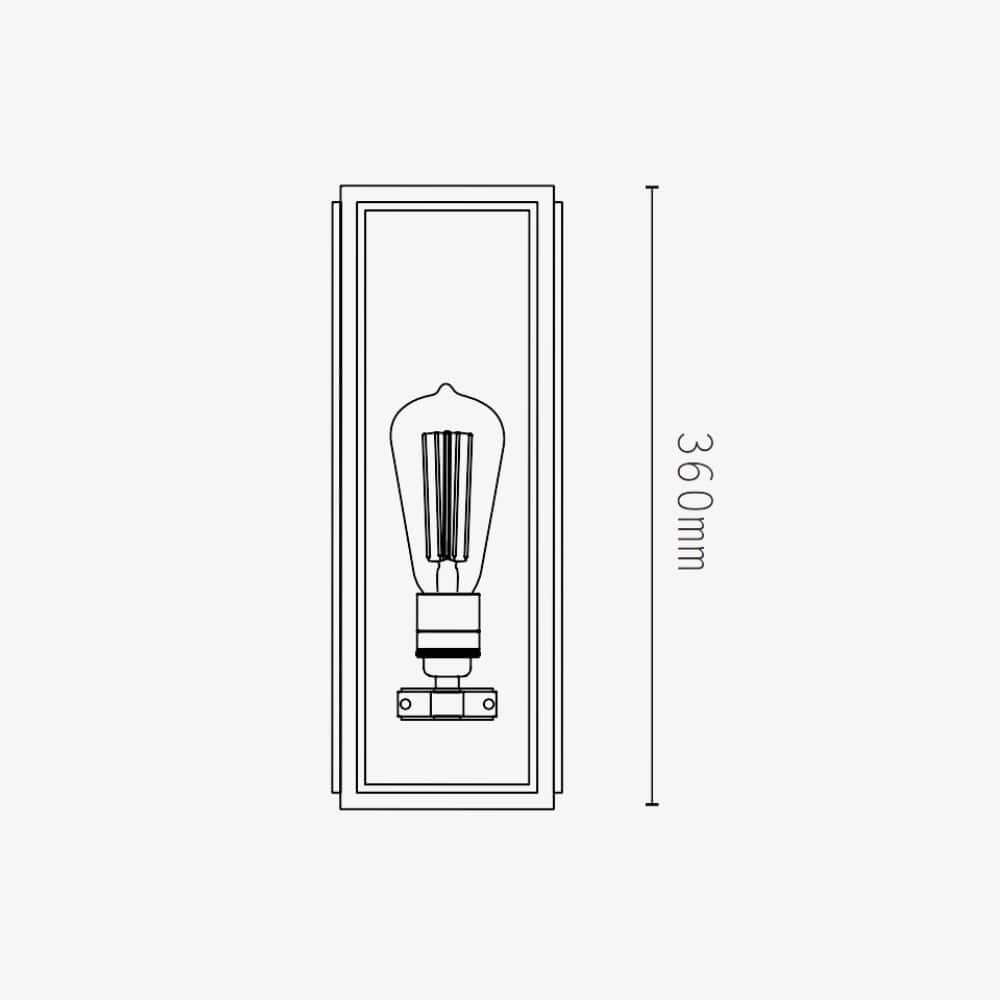 Exterior Wall Light Ash Wall Lantern