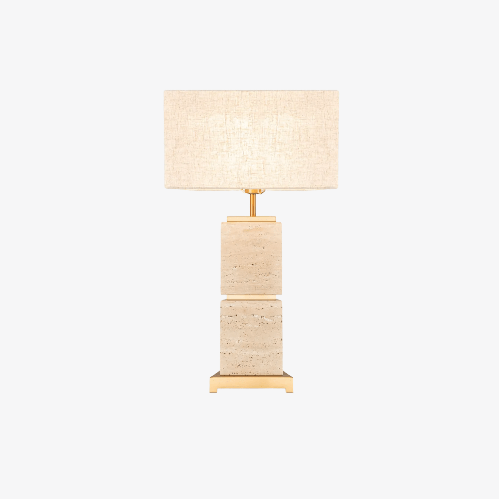 Table Lamps ASHLEY TRAVATINE TABLE LAMP WITH SHADE