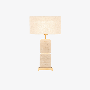 Table Lamps ASHLEY TRAVATINE TABLE LAMP WITH SHADE