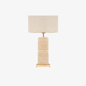 Table Lamps ASHLEY TRAVATINE TABLE LAMP WITH SHADE