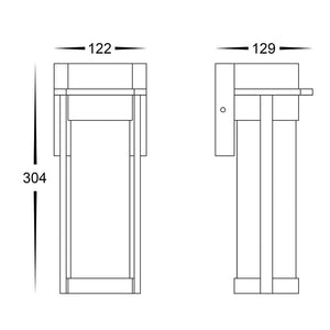 Exterior Wall Light Ashton Galvanised Iron Black Wall Light