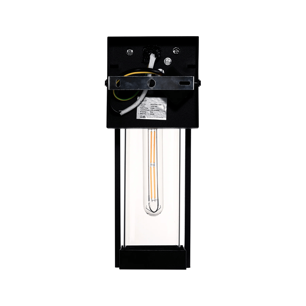 Exterior Wall Light Ashton Galvanised Iron Black Wall Light