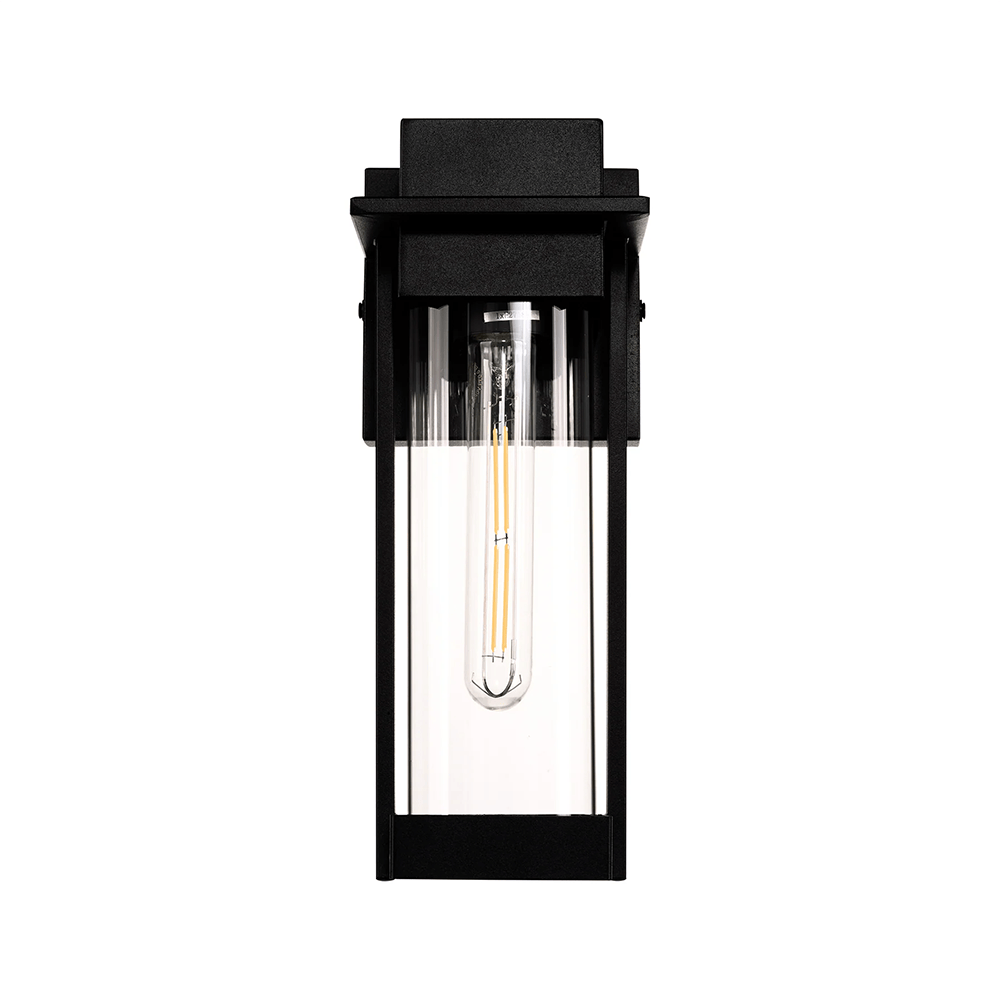 Exterior Wall Light Ashton Galvanised Iron Black Wall Light