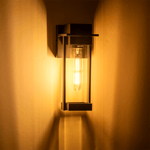 Exterior Wall Light Ashton Galvanised Iron Black Wall Light