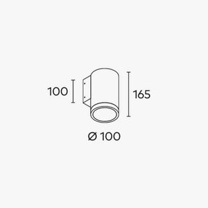 Exterior Wall Light Athena G2 Fixed Two Wall Light