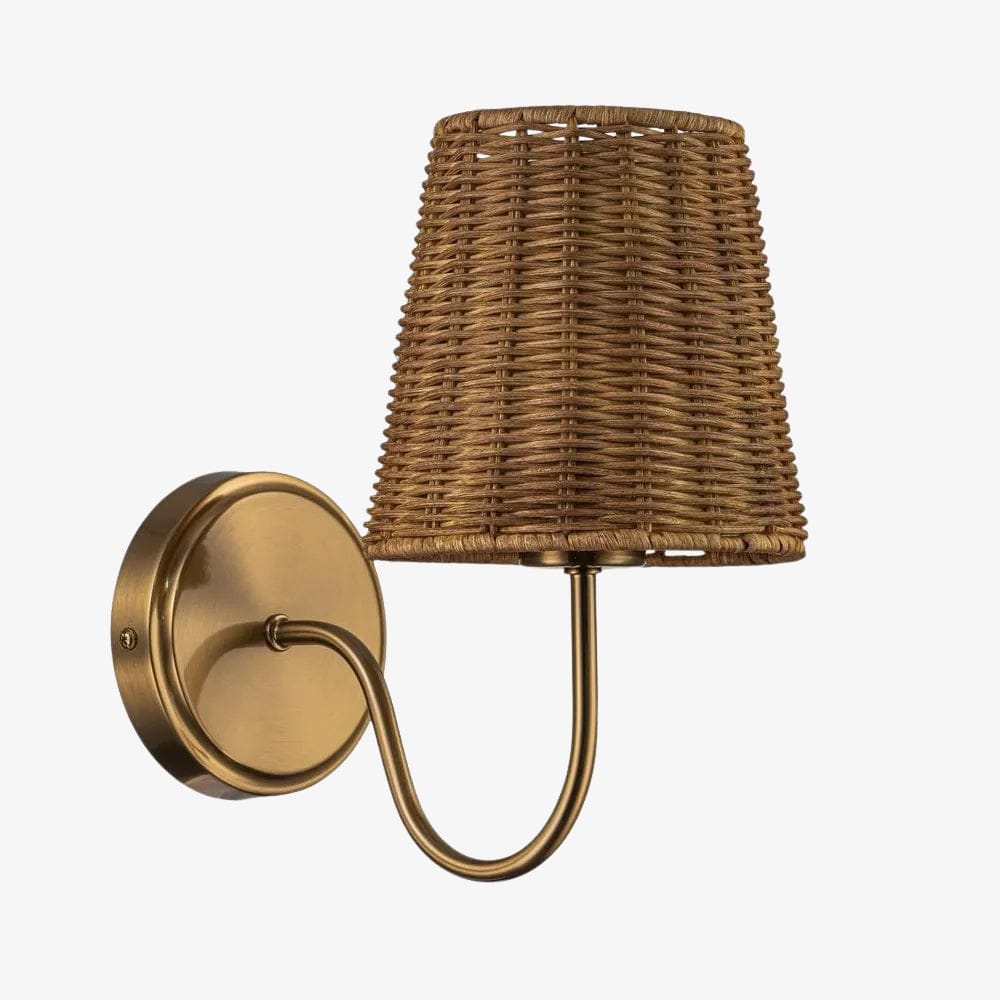 Interior Wall Light / Sconce Athens Wall Light Antique Brass with Shade