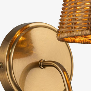 Interior Wall Light / Sconce Athens Wall Light Antique Brass with Shade