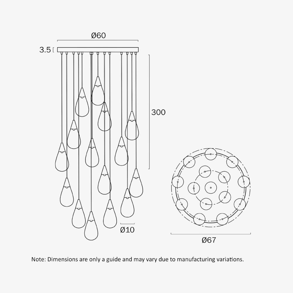 Interior Pendant Atico 15 Light Pendant