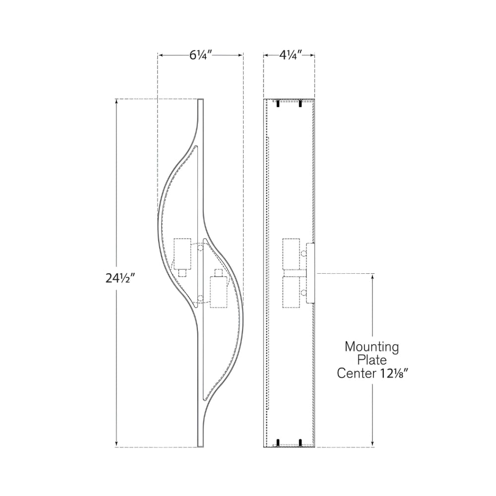 Interior Wall Light / Sconce Avant Large Curved Sconce