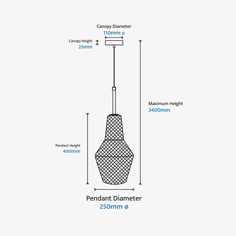 Interior Pendant Avian Diamond Cut Glass 1 Light Pendant