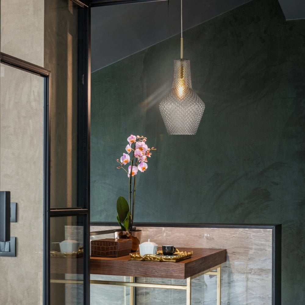 Interior Pendant Avian Diamond Cut Glass 1 Light Pendant