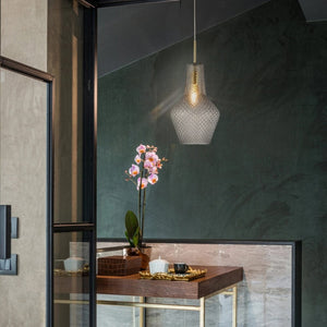 Interior Pendant Avian Diamond Cut Glass 1 Light Pendant