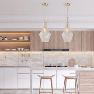 Interior Pendant Avian Diamond Cut Glass 1 Light Pendant