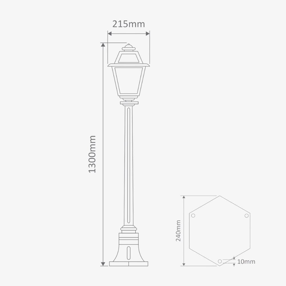 Post Lights Avignon Single Head Short Post Light