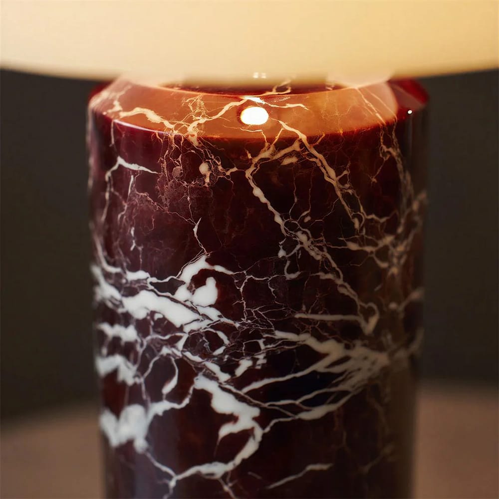 Portables Avra Aubergine Marble Touch Table Lamp