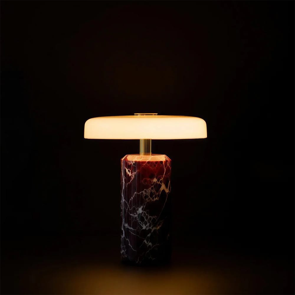 Portables Avra Aubergine Marble Touch Table Lamp