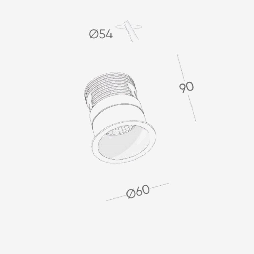 Recessed B060A Down Light - Adjustable
