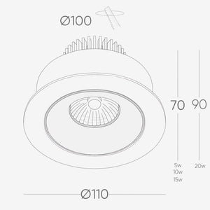 Recessed B110R Down Light - Adjustable