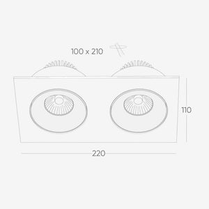 Recessed B110SDouble Down Light - Adjustable
