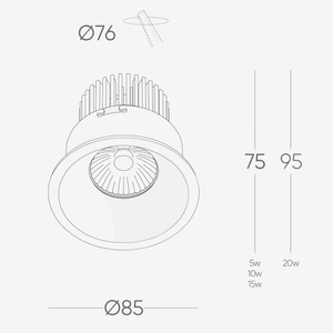 Recessed B138IP Down Light