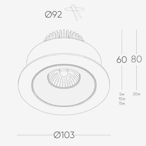 Recessed B139L Down Light - Adjustable