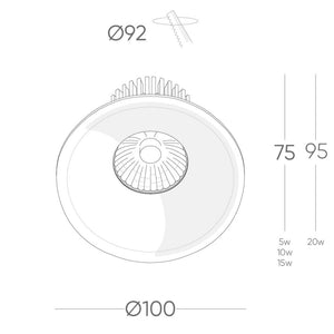 Recessed B236IP Down Light - White (Excess Stock)