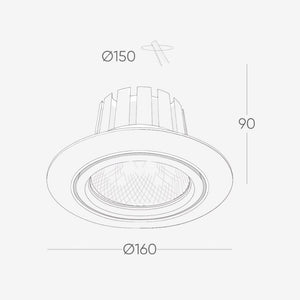 Recessed B501 Down Light - Adjustable