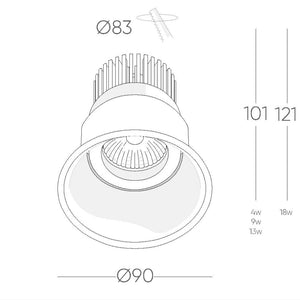 Recessed B777 Down Light