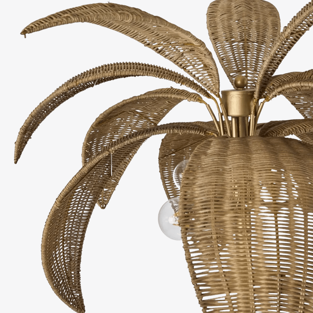 Floor Lamps Bali Brass & Rattan Floor Lamp