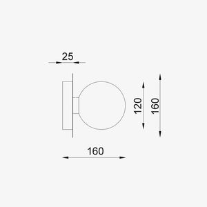 Interior Wall Light / Sconce Balle Round Base Wall Lights
